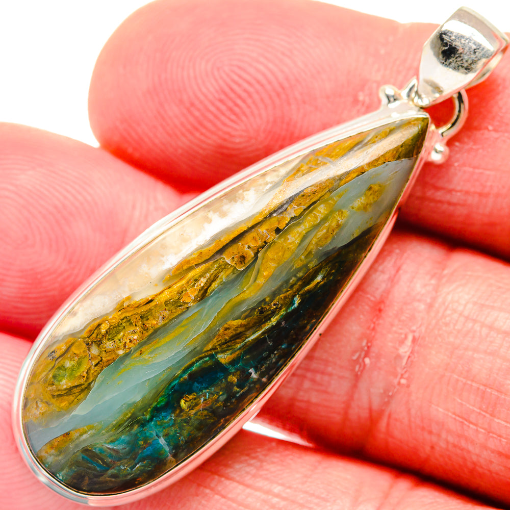 Peruvian Opal Pendants handcrafted by Ana Silver Co - PD20372