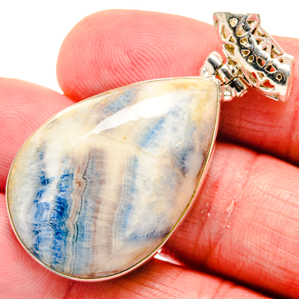 Blue Scheelite Pendants handcrafted by Ana Silver Co - PD20373