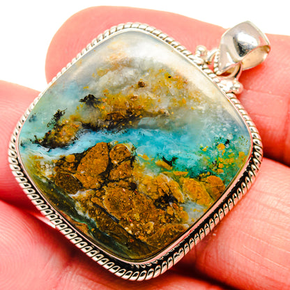 Peruvian Opal Pendants handcrafted by Ana Silver Co - PD20394