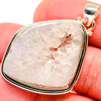White Geode Slice Pendants handcrafted by Ana Silver Co - PD20397