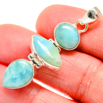 Larimar Pendants handcrafted by Ana Silver Co - PD20400