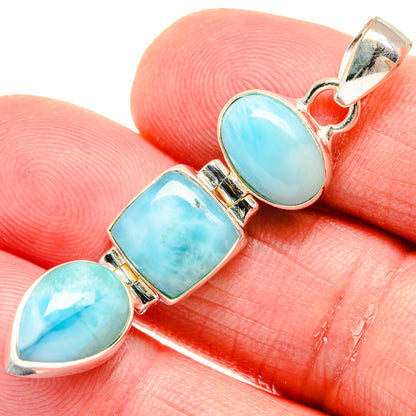 Larimar Pendants handcrafted by Ana Silver Co - PD20401
