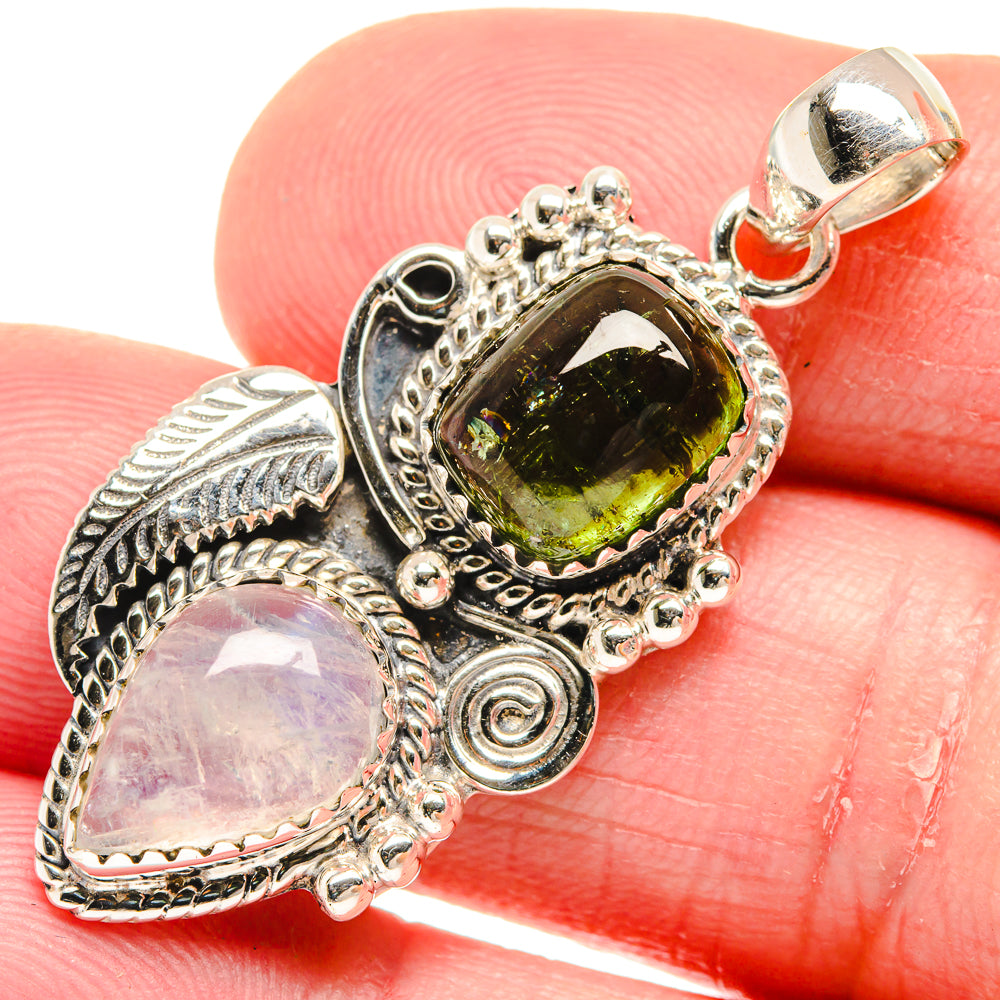 Rainbow Moonstone Pendants handcrafted by Ana Silver Co - PD20405