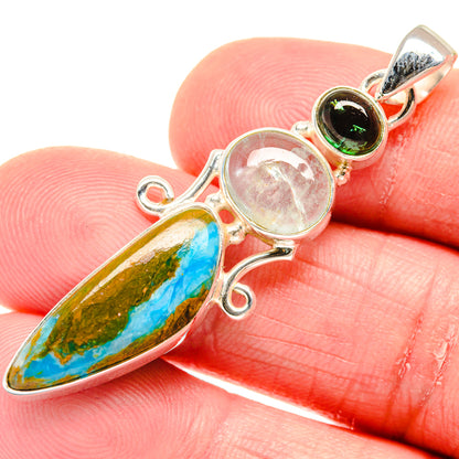 Chrysocolla Pendants handcrafted by Ana Silver Co - PD20408