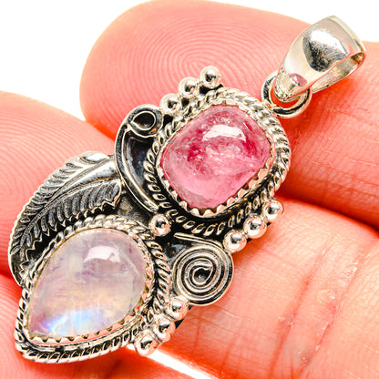 Rainbow Moonstone Pendants handcrafted by Ana Silver Co - PD20416