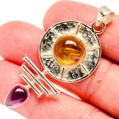 Citrine Pendants handcrafted by Ana Silver Co - PD20421