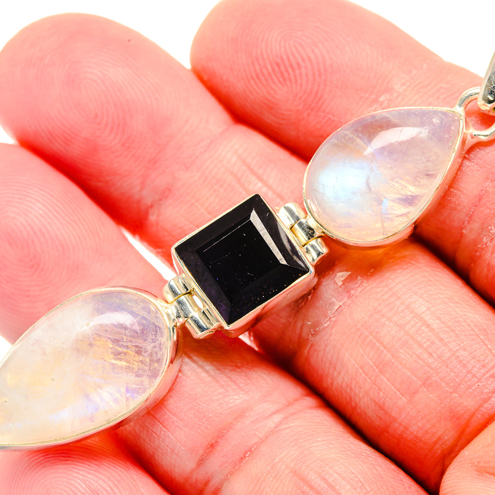 Rainbow Moonstone Pendants handcrafted by Ana Silver Co - PD20422