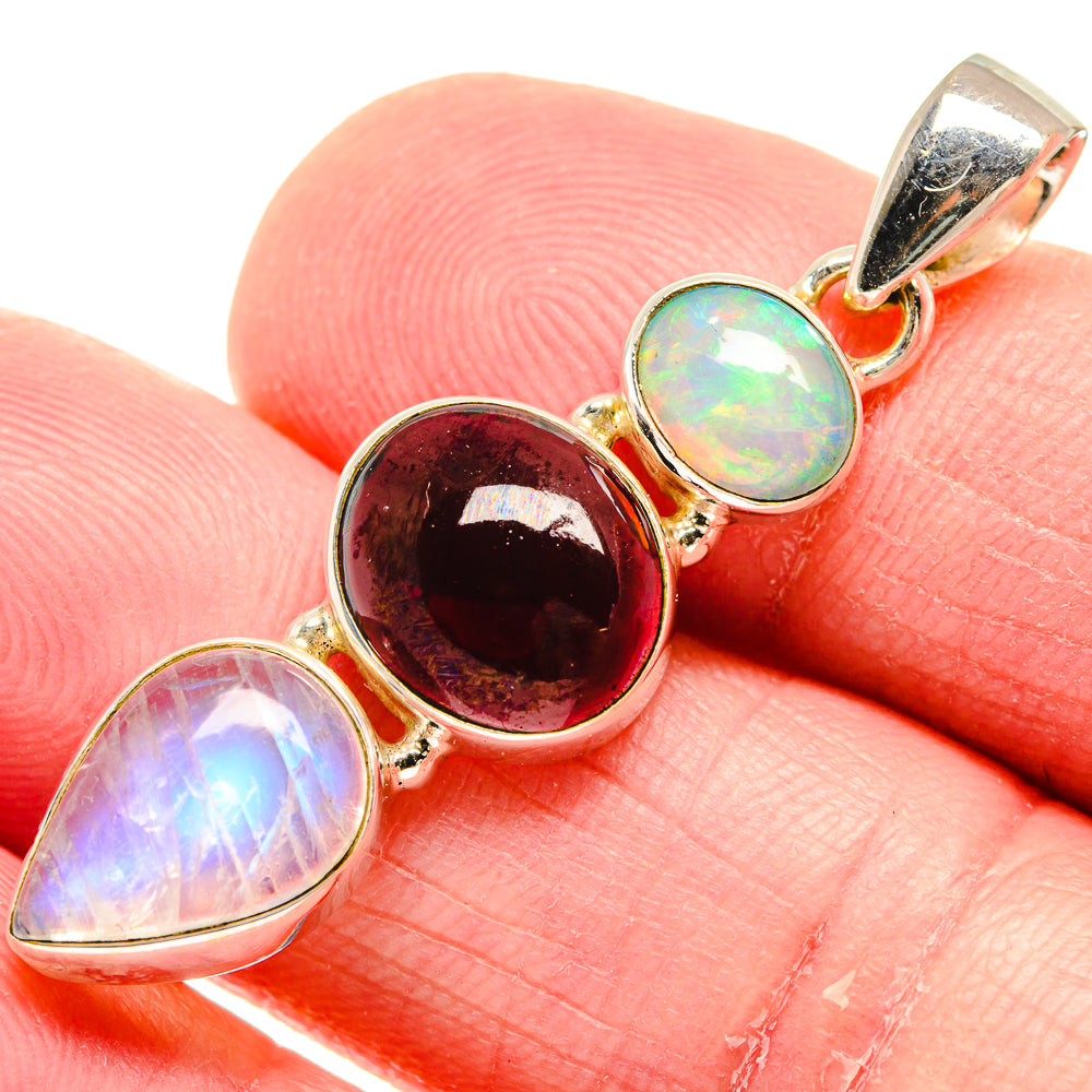 Garnet Pendants handcrafted by Ana Silver Co - PD20424