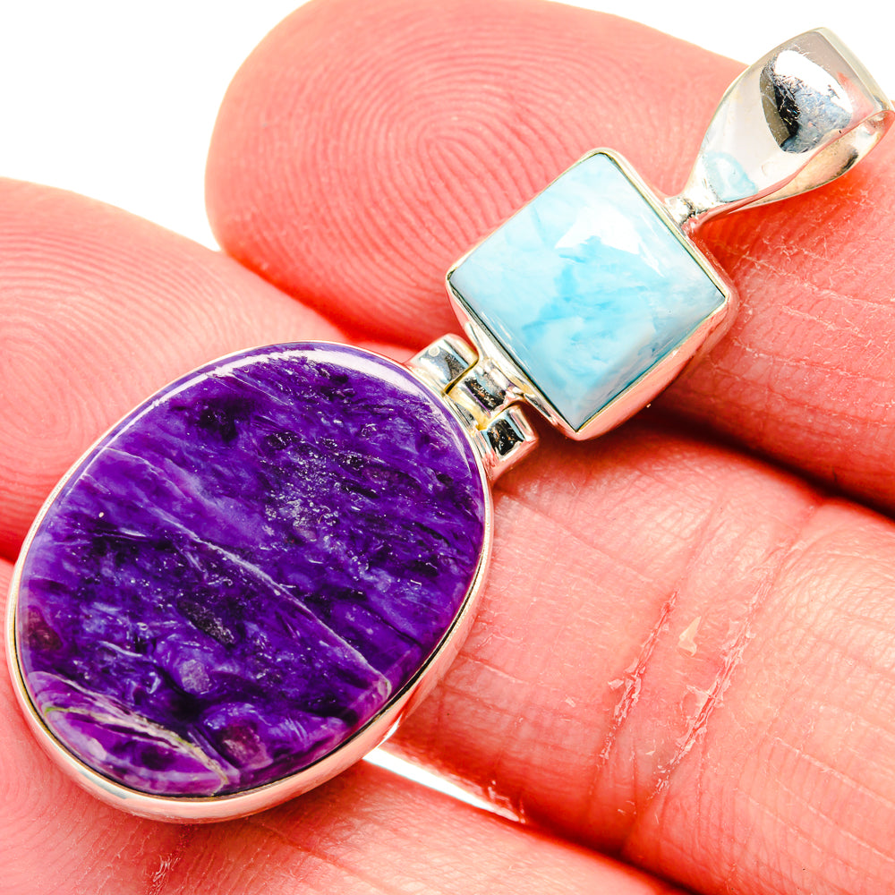 Charoite Pendants handcrafted by Ana Silver Co - PD20429