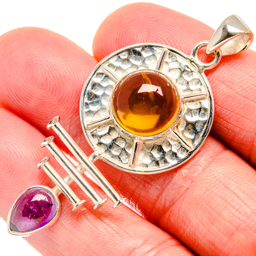 Citrine Pendants handcrafted by Ana Silver Co - PD20439