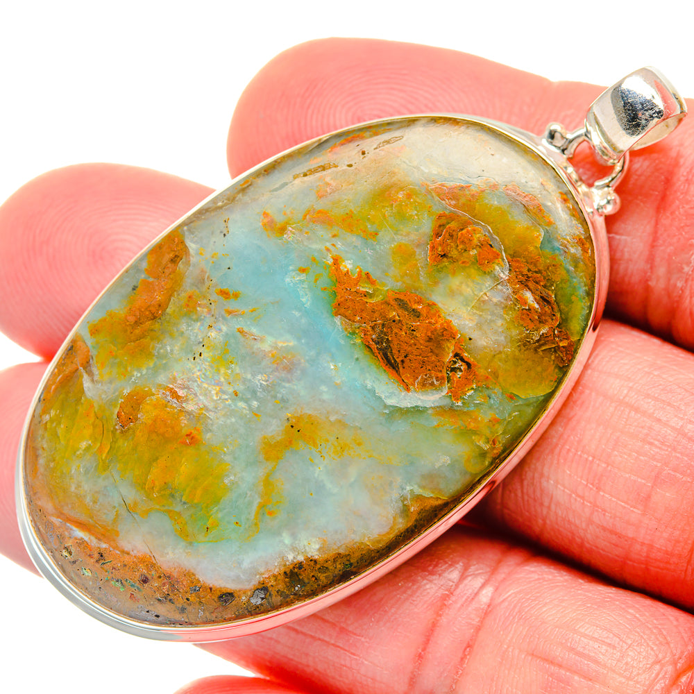 Peruvian Opal Pendants handcrafted by Ana Silver Co - PD20440