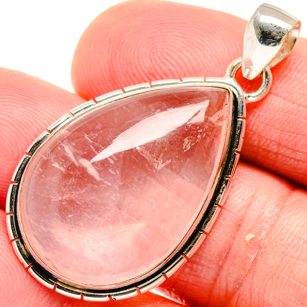 Rose Quartz Pendants handcrafted by Ana Silver Co - PD20458