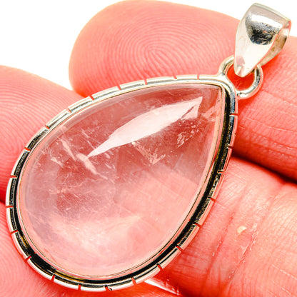 Rose Quartz Pendants handcrafted by Ana Silver Co - PD20458