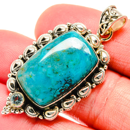 Chrysocolla Pendants handcrafted by Ana Silver Co - PD20476