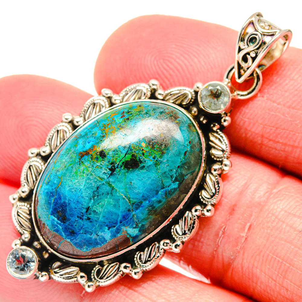 Shattuckite Pendants handcrafted by Ana Silver Co - PD20478