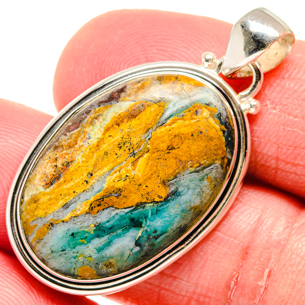 Peruvian Opal Pendants handcrafted by Ana Silver Co - PD20480