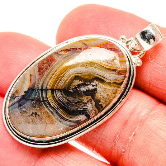 Crazy Lace Agate Pendants handcrafted by Ana Silver Co - PD20487