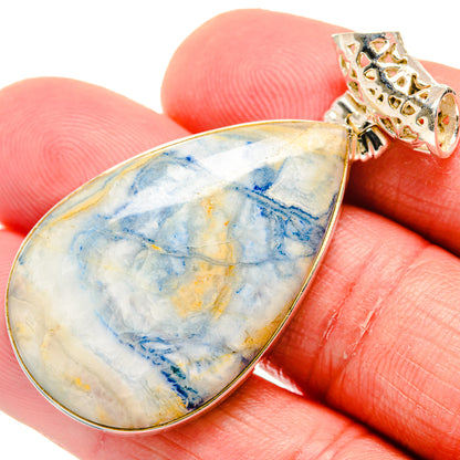 Blue Scheelite Pendants handcrafted by Ana Silver Co - PD20519