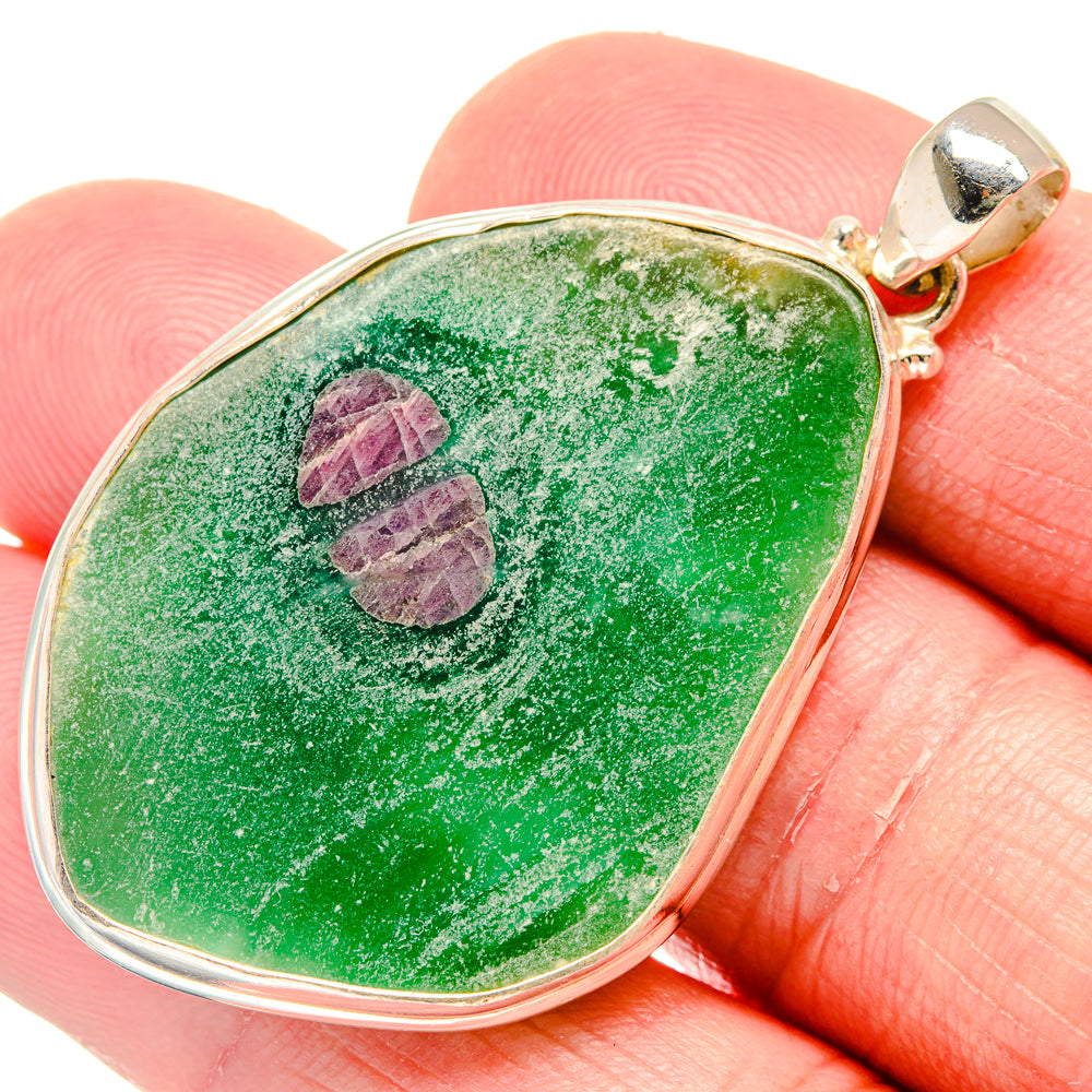 Ruby Fuchsite Pendants handcrafted by Ana Silver Co - PD20521