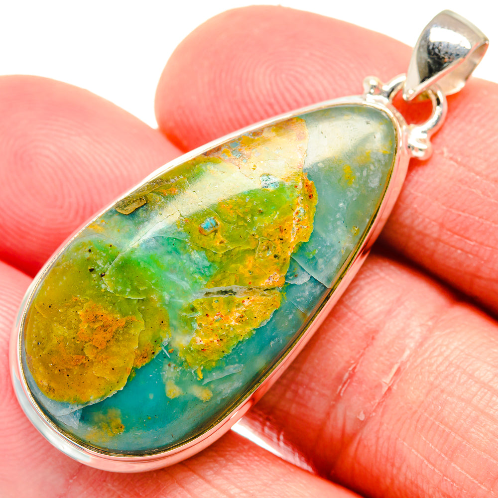 Peruvian Opal Pendants handcrafted by Ana Silver Co - PD20524