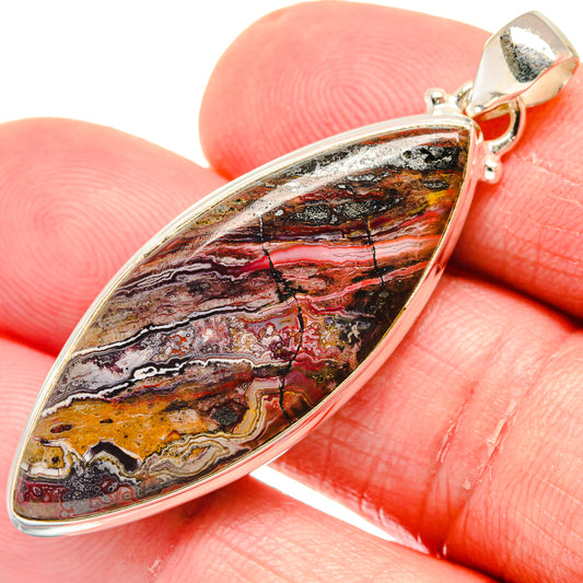 Crazy Lace Agate Pendants handcrafted by Ana Silver Co - PD20537