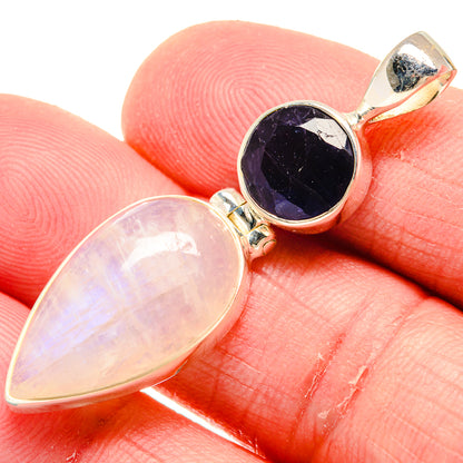 Rainbow Moonstone Pendants handcrafted by Ana Silver Co - PD20540