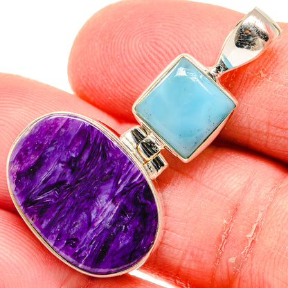 Charoite Pendants handcrafted by Ana Silver Co - PD20546