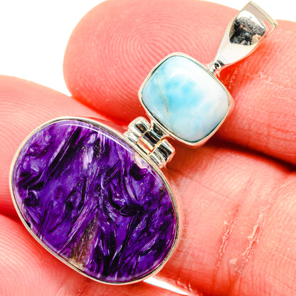 Charoite Pendants handcrafted by Ana Silver Co - PD20548