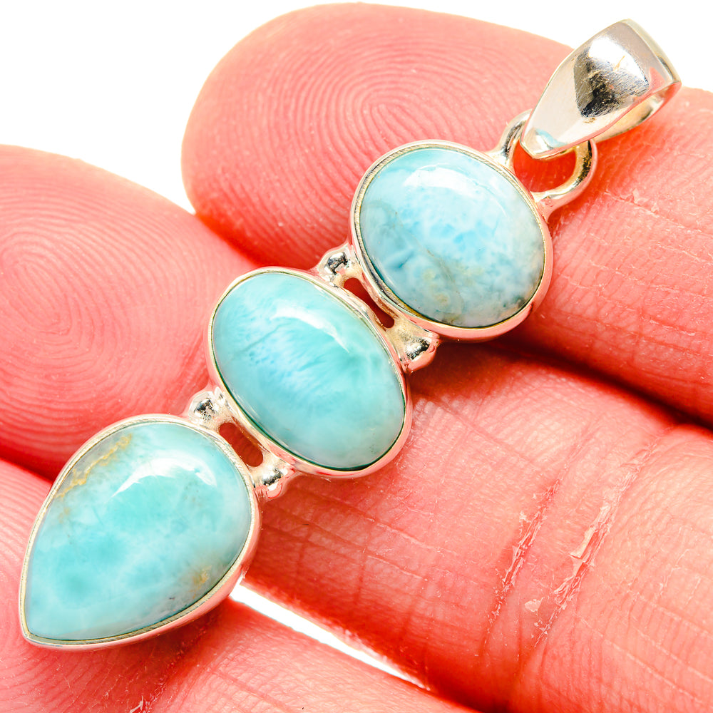 Larimar Pendants handcrafted by Ana Silver Co - PD20549