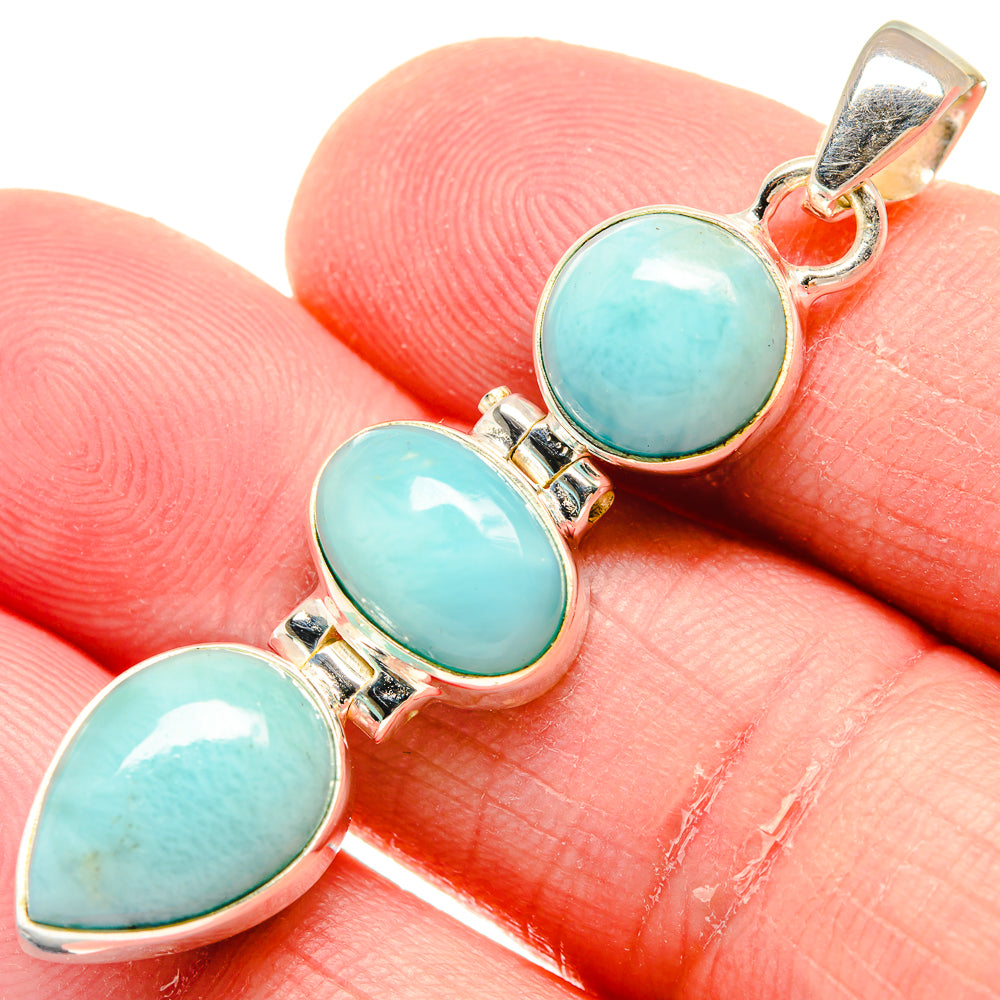Larimar Pendants handcrafted by Ana Silver Co - PD20550