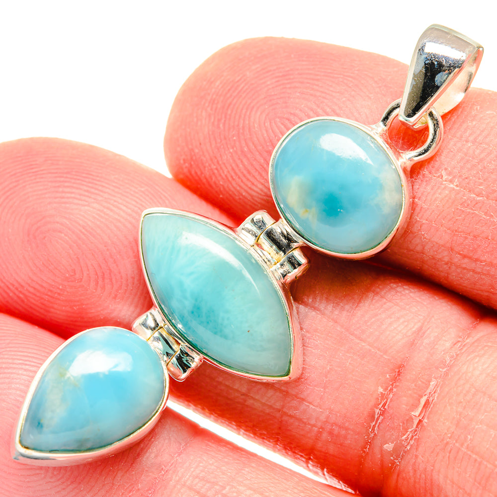 Larimar Pendants handcrafted by Ana Silver Co - PD20552