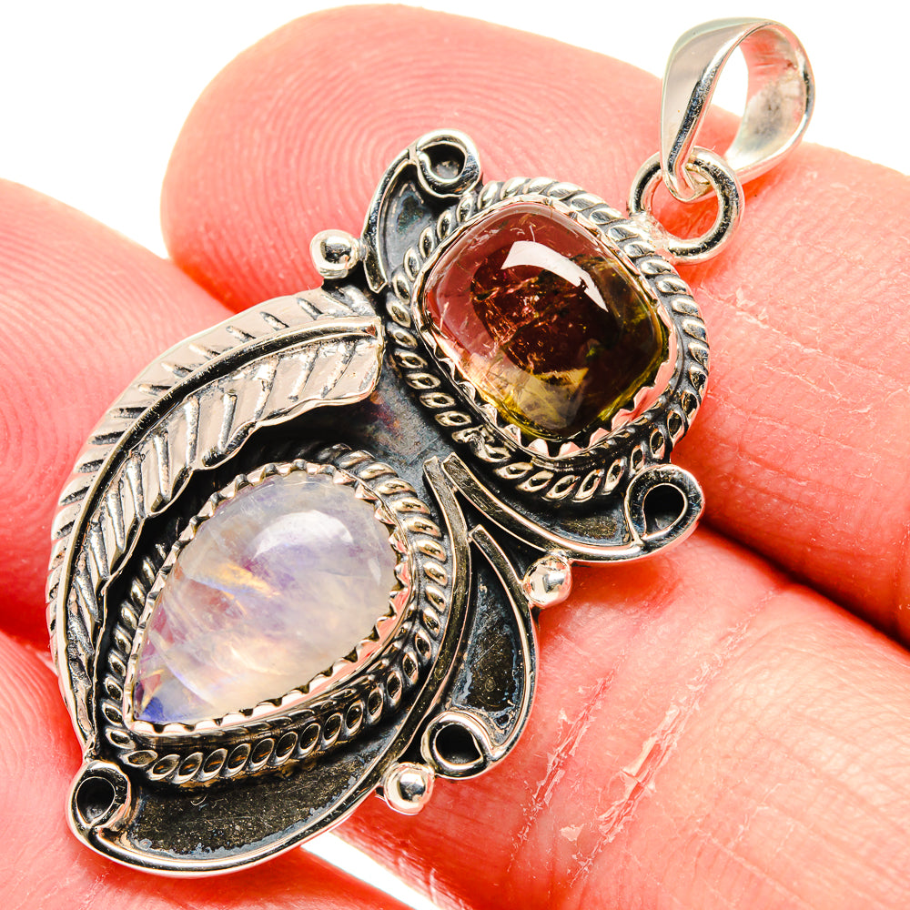 Rainbow Moonstone Pendants handcrafted by Ana Silver Co - PD20565