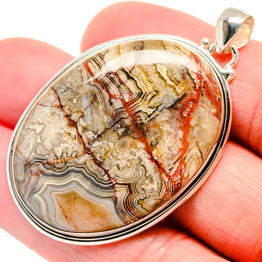 Crazy Lace Agate Pendants handcrafted by Ana Silver Co - PD20571
