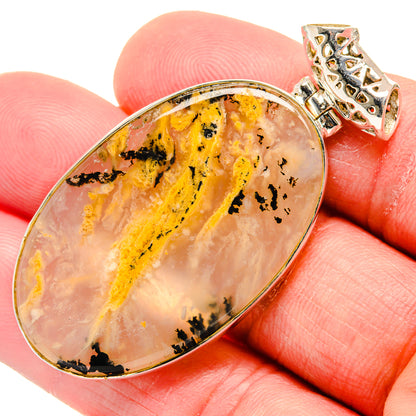 Plume Agate Pendants handcrafted by Ana Silver Co - PD20575
