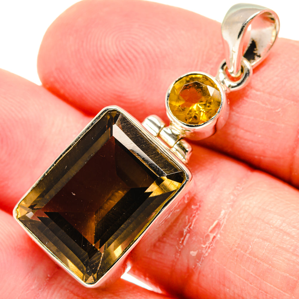 Smoky Quartz Pendants handcrafted by Ana Silver Co - PD20588