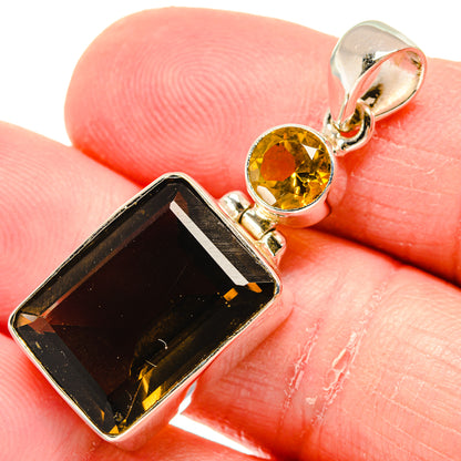 Smoky Quartz Pendants handcrafted by Ana Silver Co - PD20590