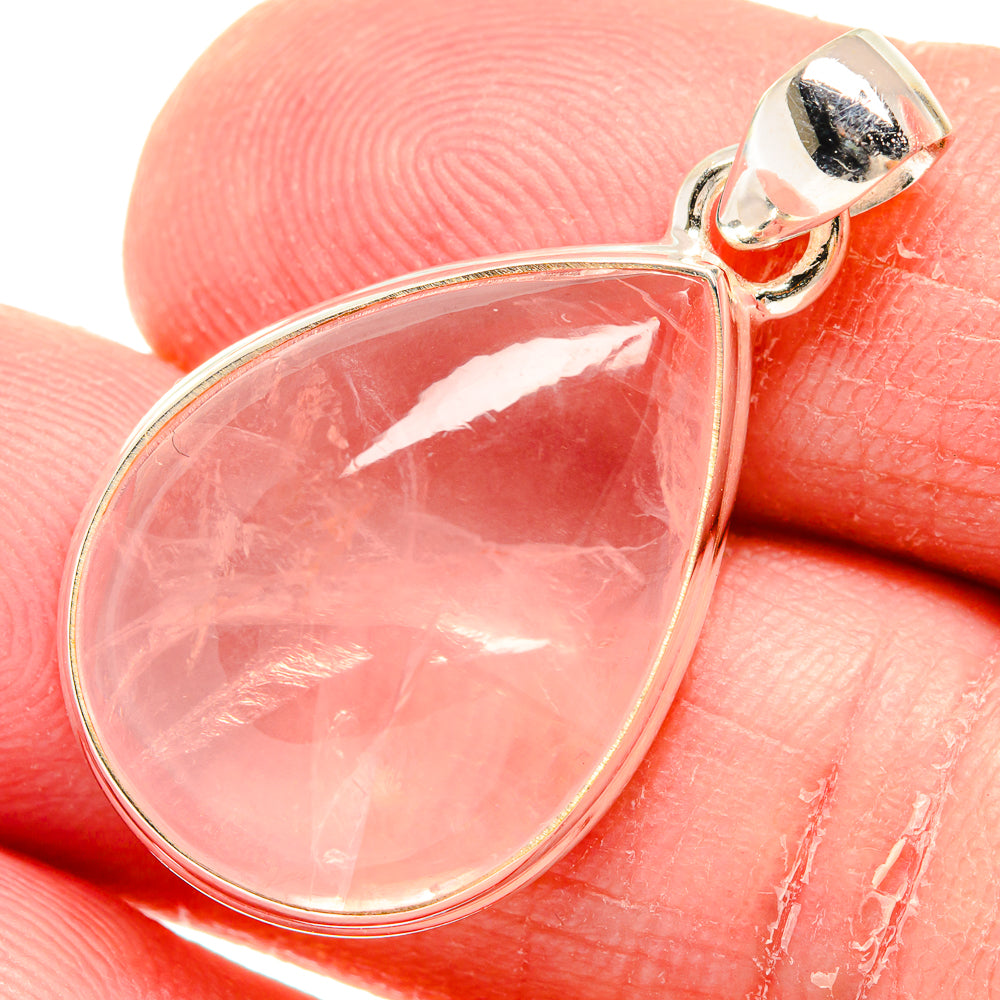 Rose Quartz Pendants handcrafted by Ana Silver Co - PD20593