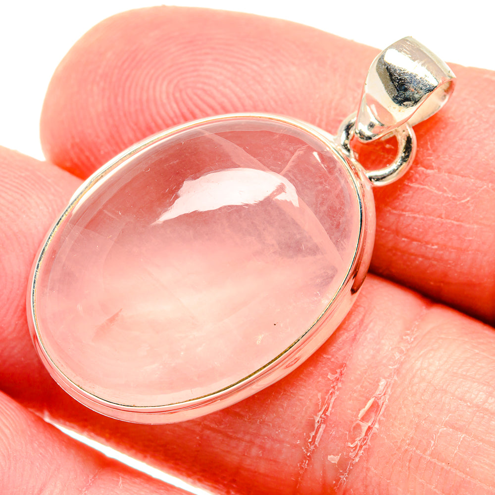 Rose Quartz Pendants handcrafted by Ana Silver Co - PD20594