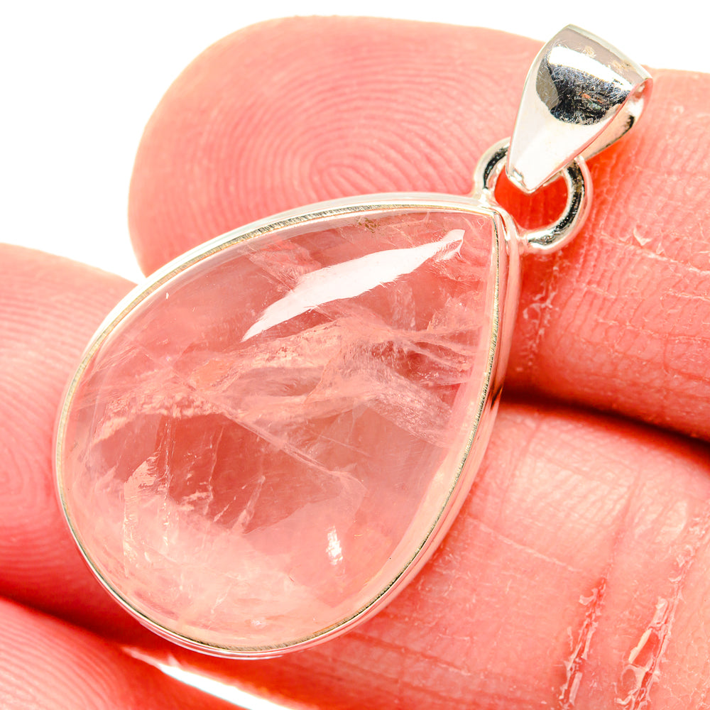 Rose Quartz Pendants handcrafted by Ana Silver Co - PD20595