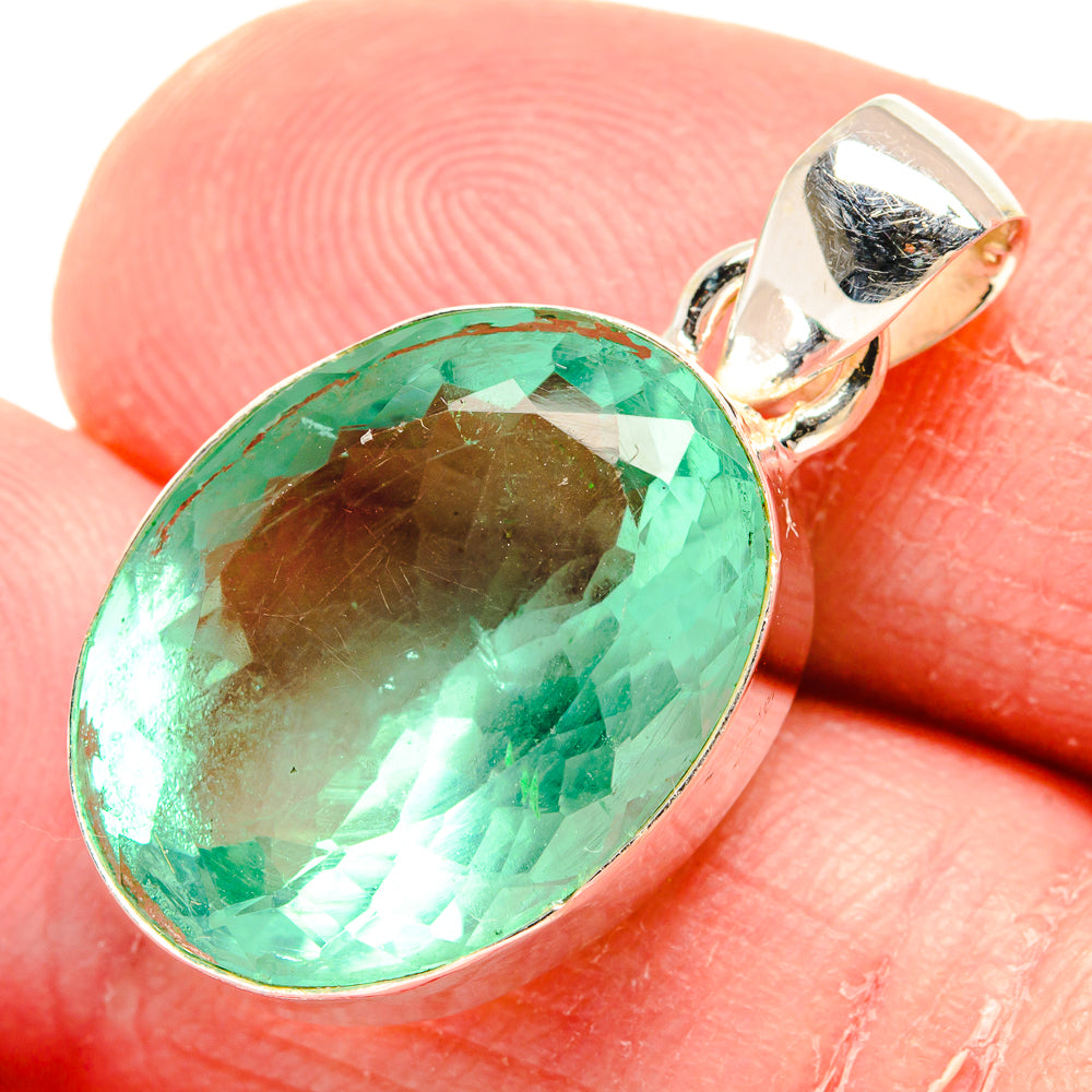 Green Fluorite Pendants handcrafted by Ana Silver Co - PD20597