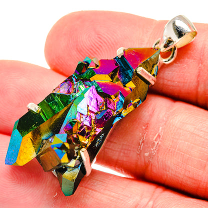 Titanium Sunshine Druzy Pendants handcrafted by Ana Silver Co - PD20600