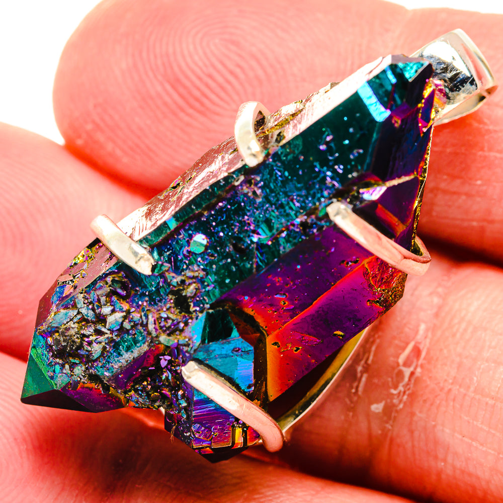 Titanium Sunshine Druzy Pendants handcrafted by Ana Silver Co - PD20602