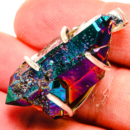 Titanium Sunshine Druzy Pendants handcrafted by Ana Silver Co - PD20602