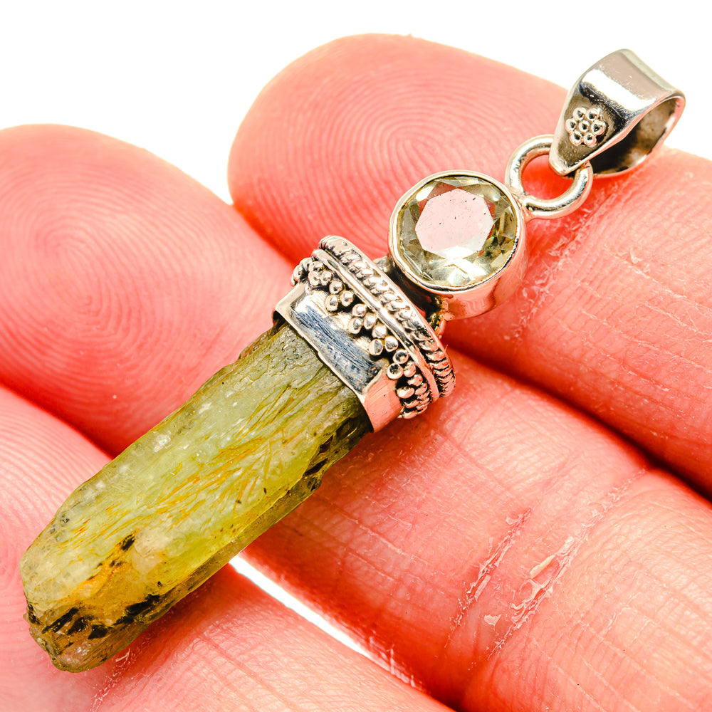 Green Tourmaline Pendants handcrafted by Ana Silver Co - PD20609