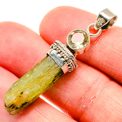 Green Tourmaline Pendants handcrafted by Ana Silver Co - PD20609