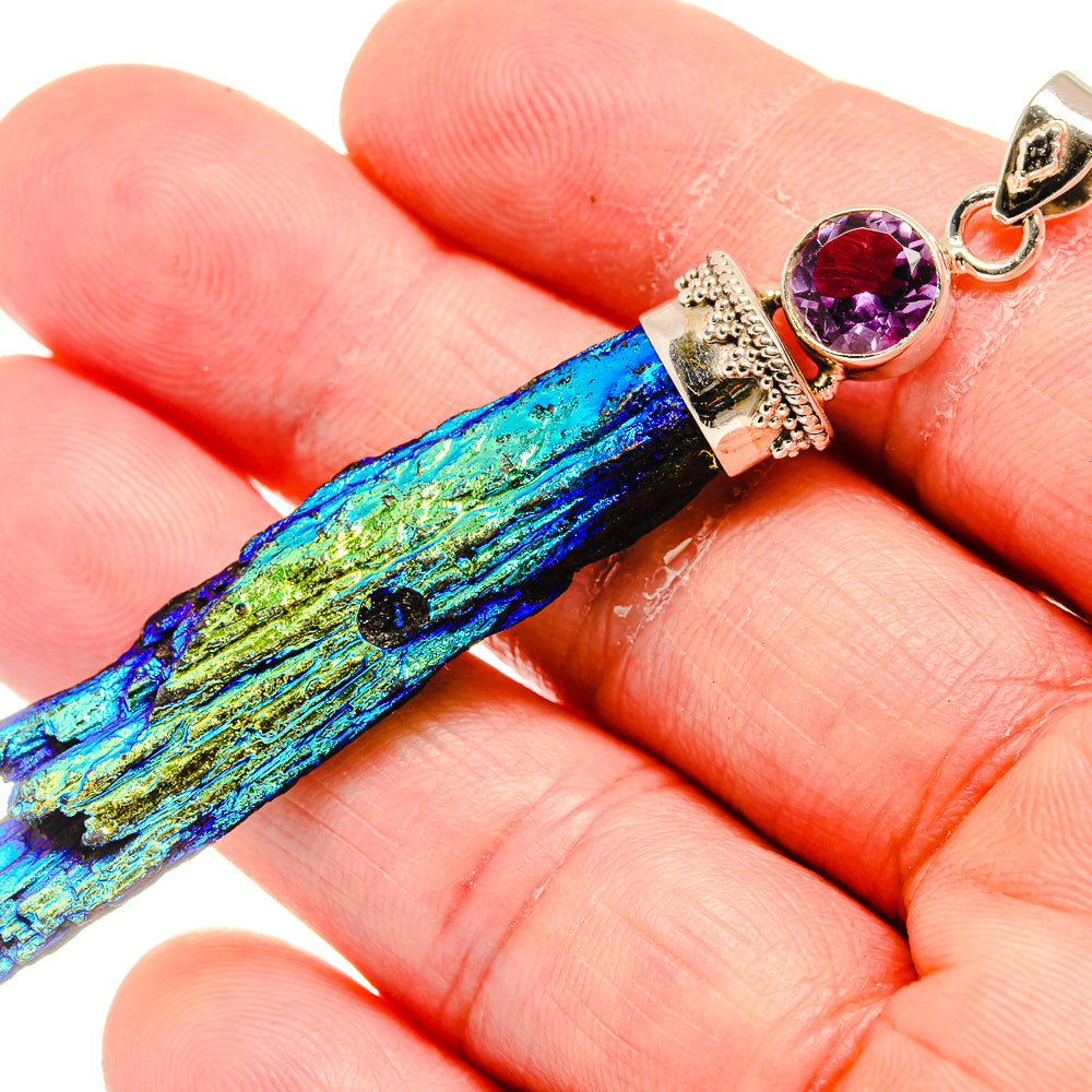 Titanium Sunshine Druzy Pendants handcrafted by Ana Silver Co - PD20613