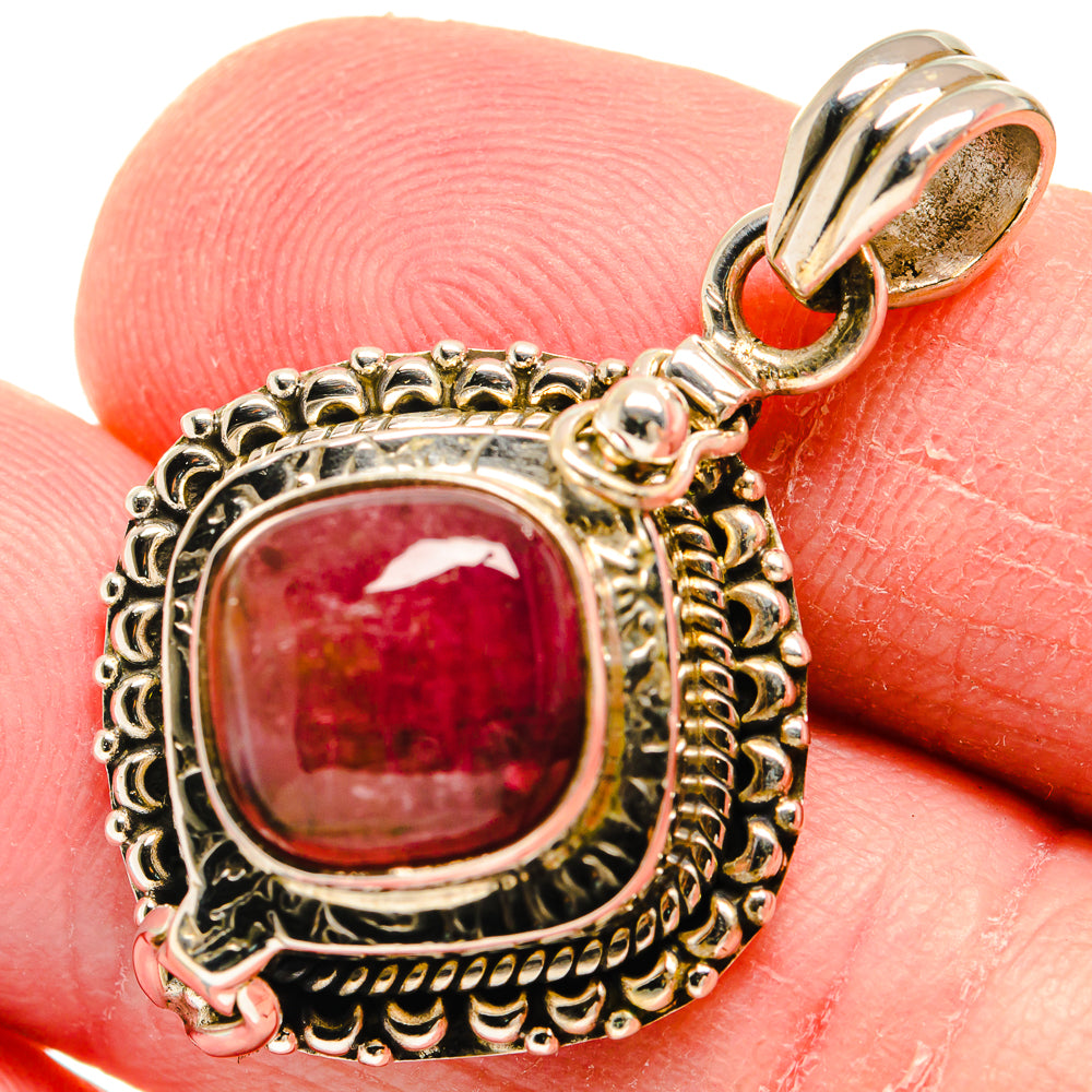 Pink Tourmaline Pendants handcrafted by Ana Silver Co - PD20631
