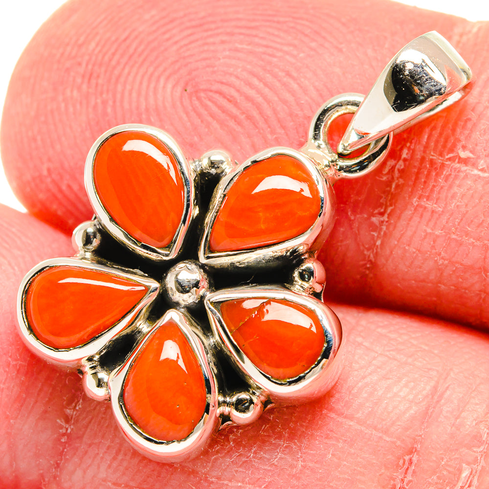 Mediterranean Red Coral Pendants handcrafted by Ana Silver Co - PD20639