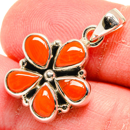 Mediterranean Red Coral Pendants handcrafted by Ana Silver Co - PD20639