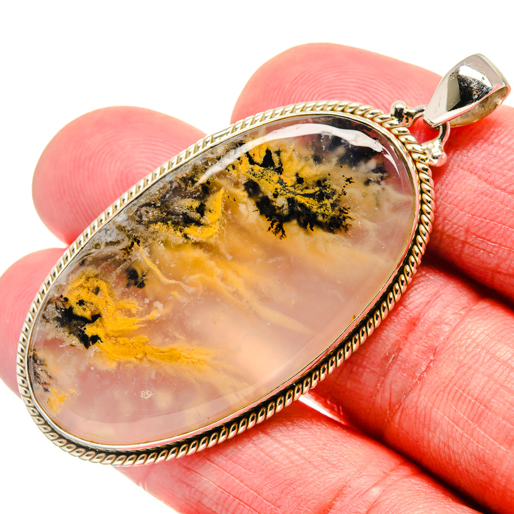 Plume Agate Pendants handcrafted by Ana Silver Co - PD20642